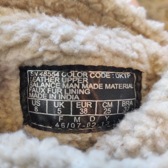 Skechers Women's Mid-calf Boot Wedge Heel Taupe Size 8 Suede Cozy Strappy. - Picture 5 of 6